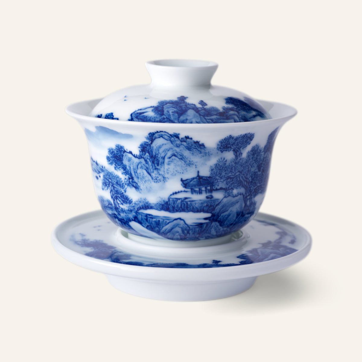 青花盖碗
